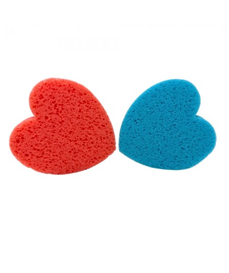 HEART-SHAPED BODY SPONGES – 2 pcs FOR SOFT, SILKY SKIN