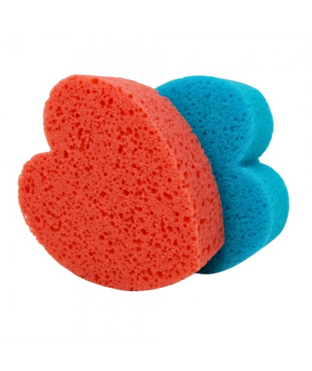 HEART-SHAPED BODY SPONGES – 2 pcs FOR SOFT, SILKY SKIN