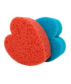 HEART-SHAPED BODY SPONGES – 2 pcs FOR SOFT, SILKY SKIN