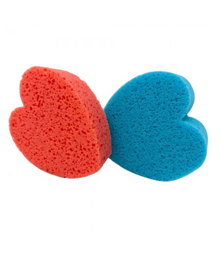 HEART-SHAPED BODY SPONGES – 2 pcs FOR SOFT, SILKY SKIN