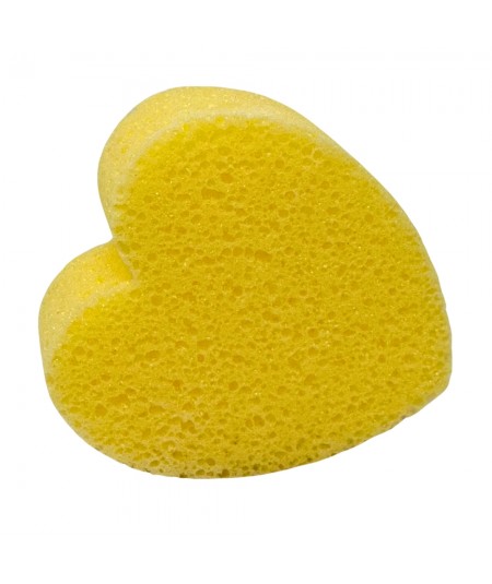 HEART-SHAPED BODY SPONGE_1 pc FOR SOFT, SILKY SKIN