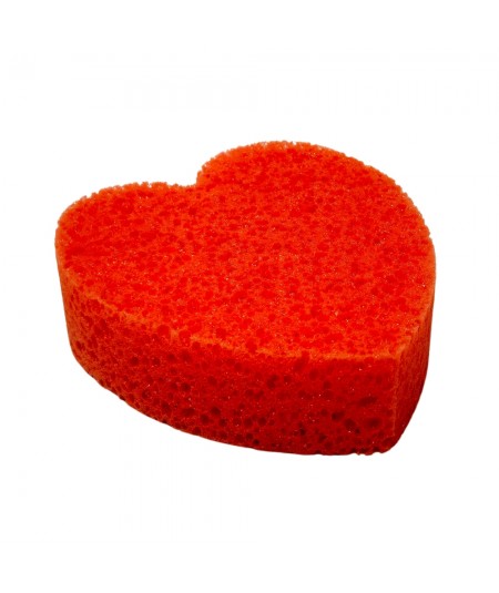 HEART-SHAPED BODY SPONGE_1 pc FOR SOFT, SILKY SKIN