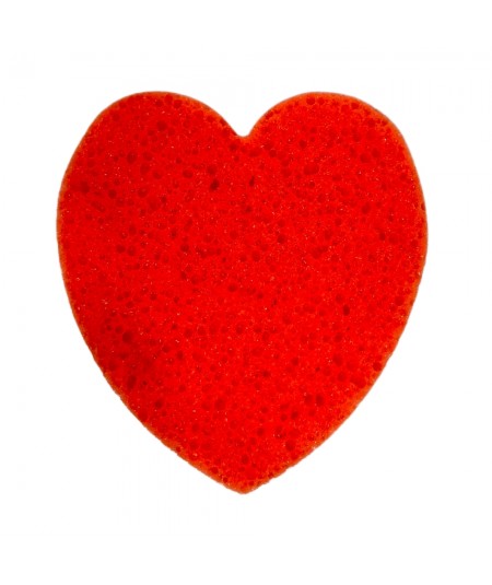 HEART-SHAPED BODY SPONGE_1 pc FOR SOFT, SILKY SKIN