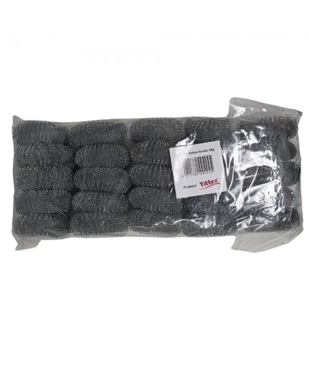 GALVANISED STEEL SPONGE – 40g – loose – FOR REMOVING GREASE RESIDUE