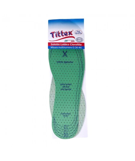 TOP-QUALITY, UNIVERSAL, ODOUR-CONTROL AND BREATHABLE CHLOROPHYLL INSOLES