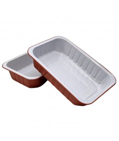 TIELLA TERRACOTTA 2-PORTION ALUMINIUM FOOD CONTAINERS