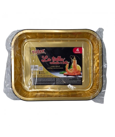 LA TIELLA_GOLD_4-PORTION ALUMINIUM FOOD CONTAINERS