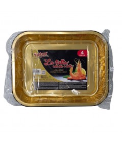 LA TIELLA_GOLD_4-PORTION ALUMINIUM FOOD CONTAINERS
