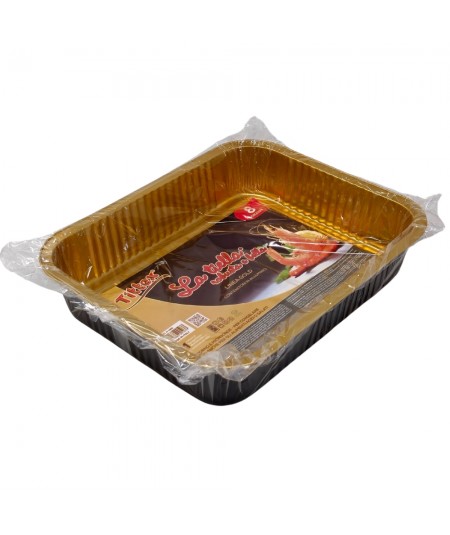 LA TIELLA_GOLD_8-PORTION ALUMINIUM FOOD CONTAINERS
