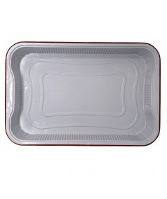ALUMINIUM CONTAINERS WITH TERRACOTTA HANDLES, 6-PORTION, FOR FOOD
