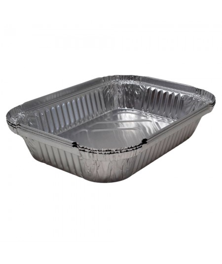 ALUMINIUM CONTAINERS WITH LIDS_2-PORTION FOOD CONTAINERS