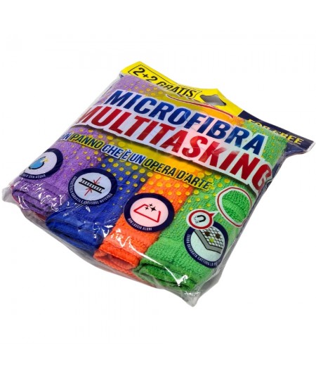MULTIPURPOSE MICROFIBRE CLOTHS, 4-pack, 32x32, FOR ALL PURPOSES