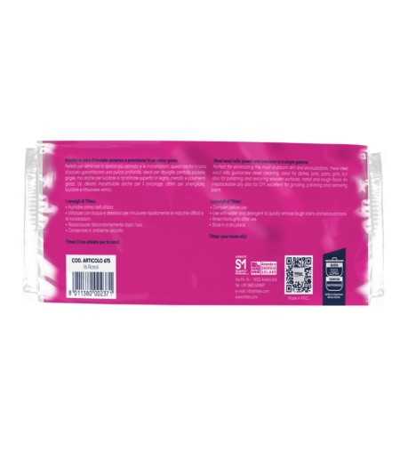 TAMPONI LANA ACCIAIO_16 ROTOLI PER ELIMINARE LE INCROSTAZIONI