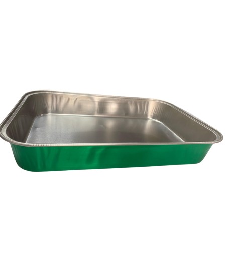 TIELLA GREEN LACQUERED ALUMINIUM FOOD CONTAINERS, 10 PORTIONS