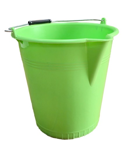 12-litre plastic bucket with spout and handle