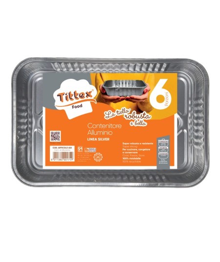CONT. DI ALLUMINIO LA TIELLA_SILVER_6 PORZ._2 pz