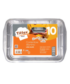 CONT. DI ALLUMINIO LA TIELLA_SILVER_10 PORZ._1 pz