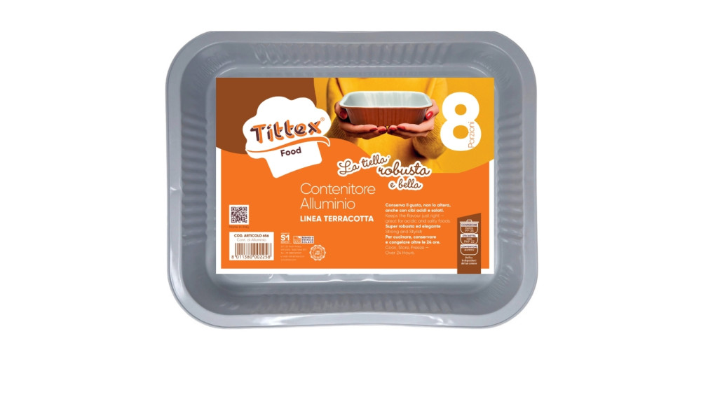 CONT. DI ALLUMINIO LA TIELLA_TERRACOTTA_8 PORZ._1 pz