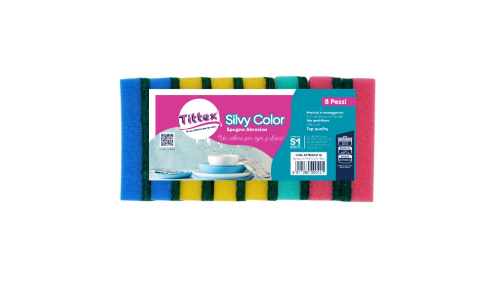 SPUGNE SILVY COLOR_8 pz