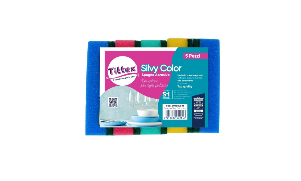 SPUGNE SILVY COLOR_5 pz