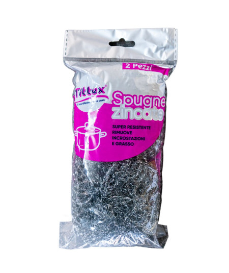 SPUGNE ACCIAIO ZINCATE_ 2 pz