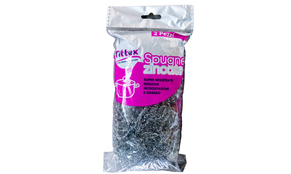 SPUGNE ACCIAIO ZINCATE_ 2 pz