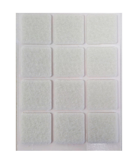 SQUARE NON-SLIP FELT PADS, 27X27MM