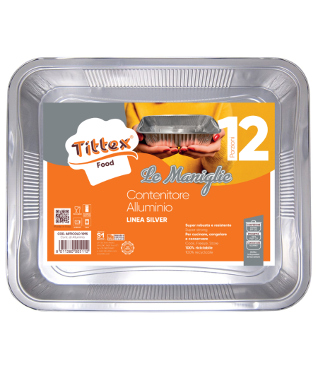 CONT. DI ALLUMINIO LE MANIGLIE_SILVER_12 PORZ._1 pz