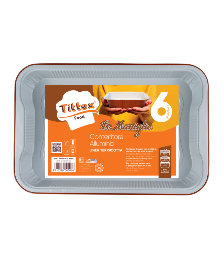 CONT. DI ALLUMINIO LE MANIGLIE_TERRACOTTA_6 PORZ._2 pz