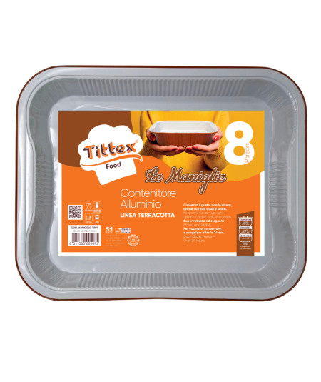 CONT. DI ALLUMINIO LE MANIGLIE_TERRACOTTA_8 PORZ._1 pz