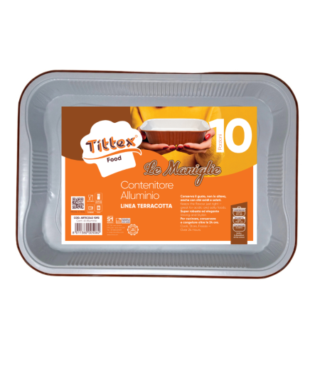 CONT. DI ALLUMINIO LE MANIGLIE_TERRACOTTA_10 PORZ._1 pz