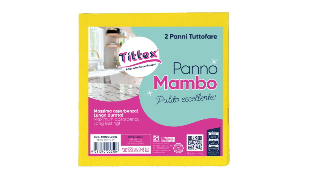 MAMBO CLOTH_2-piece set, thermobonded, suitable for all floor types