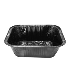 Contenitore Alluminio Black con Coperchio 1 Porzione | Tittex