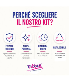Kit Pulizia Forno Tittex | Sgrassa, Pulisci e Lucida