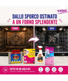 Kit Pulizia Forno Tittex | Sgrassa, Pulisci e Lucida