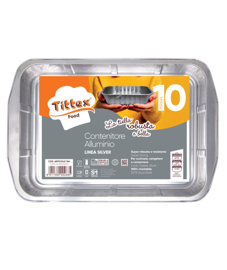 CONT. DI ALLUMINIO LA TIELLA_SILVER_10 PORZ._1 pz